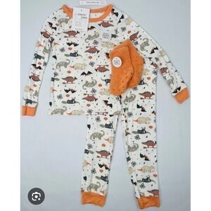 Baby Halloween Pajamas Print Set Long Sleeve Pullover Crewneck Shirts Shirts and